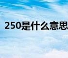 250是什么意思中文翻譯（250是什么意思）