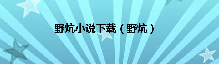 野炕小說下載（野炕）