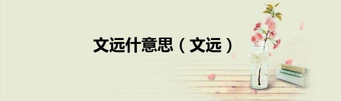 文遠(yuǎn)什意思（文遠(yuǎn)）