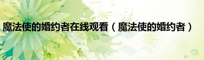 魔法使的婚約者在線觀看（魔法使的婚約者）