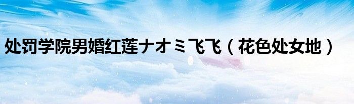 處罰學(xué)院男婚紅蓮ナオミ飛飛（花色處女地）