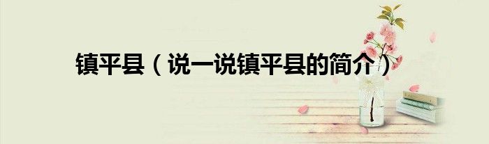 鎮(zhèn)平縣（說(shuō)一說(shuō)鎮(zhèn)平縣的簡(jiǎn)介）