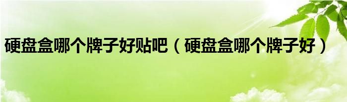 硬盤盒哪個牌子好貼吧（硬盤盒哪個牌子好）