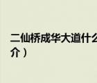 二仙橋成華大道什么梗（說一說二仙橋成華大道什么梗的簡介）