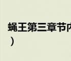 蠅王第三章節(jié)內容概括（蠅王每章節(jié)內容概括）