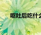 嘔吐后吃什么好點(diǎn)（嘔吐后吃什么好）