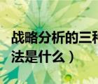 戰(zhàn)略分析的三種基本方法（滅火的三種基本方法是什么）