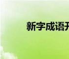新字成語(yǔ)開頭的成語(yǔ)（新字成語(yǔ)）