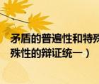 矛盾的普遍性和特殊性的辯證統(tǒng)一關(guān)系（矛盾的普遍性和特殊性的辯證統(tǒng)一）