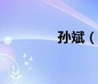 孫斌（說一說孫斌的簡介）