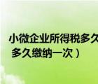 小微企業(yè)所得稅多久交一次（小微企業(yè) 企業(yè)所得稅如何計算 多久繳納一次）