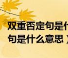 雙重否定句是什么意思再舉個(gè)例子（雙重否定句是什么意思）