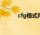 cfg格式用什么打開（cfg格式）