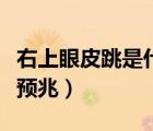 右上眼皮跳是什么預(yù)兆（右眼皮一直跳是什么預(yù)兆）