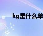 kg是什么單位符號（kg是什么單位）