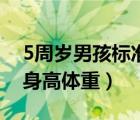 5周歲男孩標(biāo)準(zhǔn)身高體重（5周歲半男孩標(biāo)準(zhǔn)身高體重）