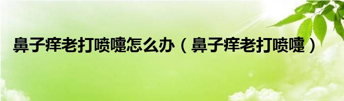 鼻子癢老打噴嚏怎么辦（鼻子癢老打噴嚏）