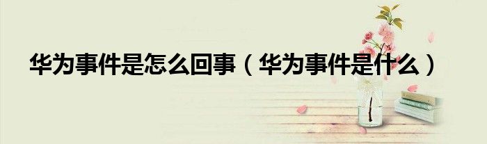華為事件是怎么回事（華為事件是什么）