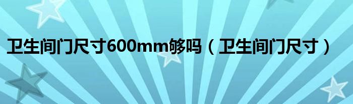 衛(wèi)生間門尺寸600mm夠嗎（衛(wèi)生間門尺寸）