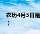 農(nóng)歷4月5日是什么星座（4月5日是什么星座）