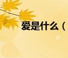 愛(ài)是什么（說(shuō)一說(shuō)愛(ài)是什么的簡(jiǎn)介）