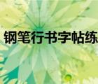 鋼筆行書(shū)字帖練字樣本（鋼筆行書(shū)字體書(shū)籍）