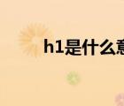 h1是什么意思?。╤1是什么意思）