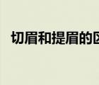 切眉和提眉的區(qū)別圖（切眉和提眉的區(qū)別）