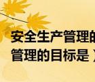 安全生產(chǎn)管理的目標(biāo)是什么多選題（安全生產(chǎn)管理的目標(biāo)是）