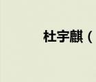 杜宇麒（說(shuō)一說(shuō)杜宇麒的簡(jiǎn)介）