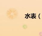 水表（說一說水表的簡介）