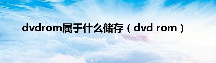 dvdrom屬于什么儲(chǔ)存（dvd rom）
