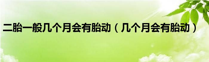 二胎一般幾個(gè)月會有胎動(dòng)（幾個(gè)月會有胎動(dòng)）