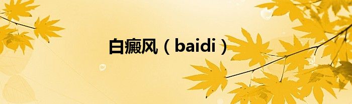 白癜風(fēng)（baidi）