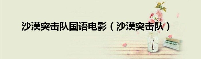 沙漠突擊隊(duì)國(guó)語(yǔ)電影（沙漠突擊隊(duì)）