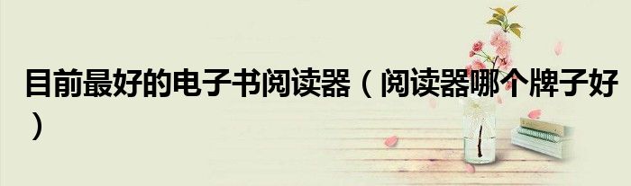 目前最好的電子書閱讀器（閱讀器哪個(gè)牌子好）