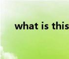 what is this標(biāo)準(zhǔn)發(fā)音（what is this）