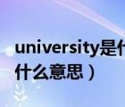 university是什么意思怎么讀（university是什么意思）