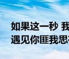 如果這一秒 我沒遇見你（如果這一秒我沒有遇見你匪我思存）