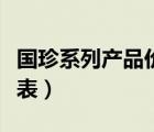 國珍系列產(chǎn)品價(jià)格表查詢（國珍系列產(chǎn)品價(jià)格表）