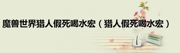 魔獸世界獵人假死喝水宏（獵人假死喝水宏）