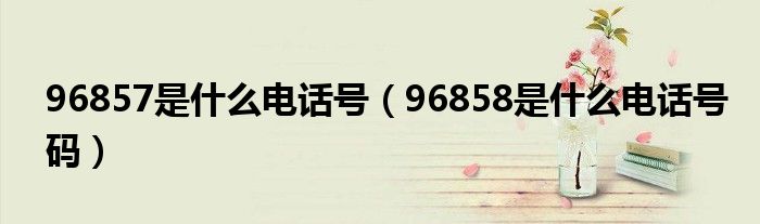 96857是什么電話號(hào)（96858是什么電話號(hào)碼）