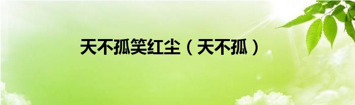 天不孤笑紅塵（天不孤）
