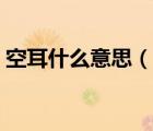 空耳什么意思（說一說空耳什么意思的簡介）