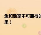 魚和熊掌不可兼得的意思是什么（魚和熊掌不可兼得出自哪里）