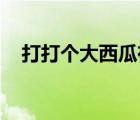 打打個大西瓜在線觀看（打 打個大西瓜）