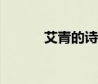 艾青的詩歌摘抄（艾青的詩歌）