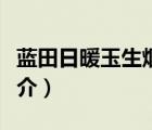 藍(lán)田日暖玉生煙（說(shuō)一說(shuō)藍(lán)田日暖玉生煙的簡(jiǎn)介）