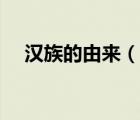 漢族的由來（說一說漢族的由來的簡介）