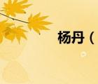 楊丹（說(shuō)一說(shuō)楊丹的簡(jiǎn)介）